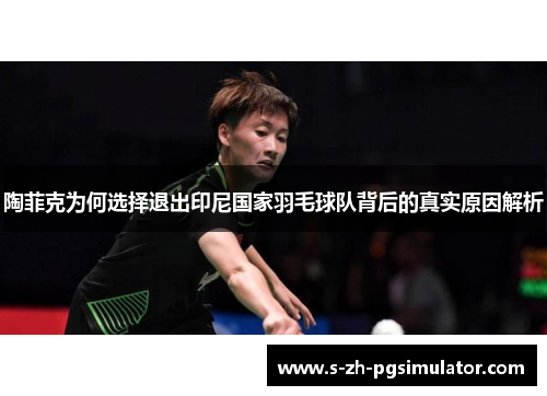 陶菲克为何选择退出印尼国家羽毛球队背后的真实原因解析